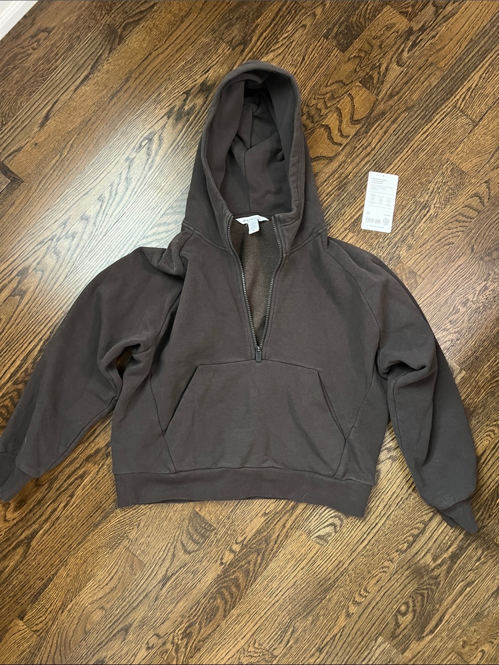 Athleta forever fleece 1/2 zip crop sweatshirt - S
